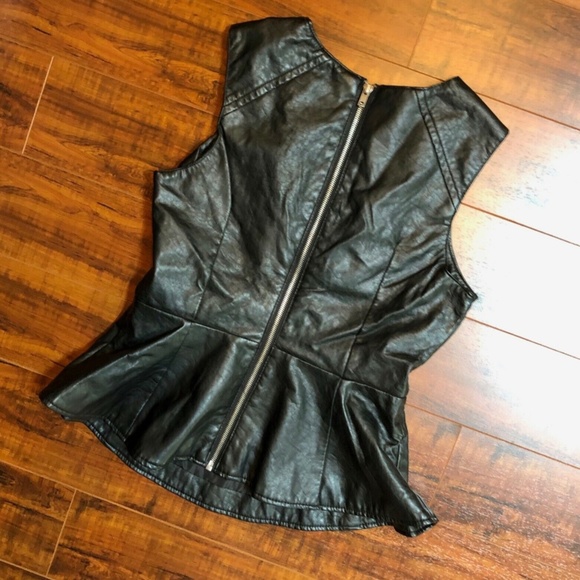 Vintage Steampunk Runway Couture Black Peplum Top - Picture 5 of 6